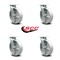 Service Caster 8 Inch Semi Steel Wheel Swivel Caster Set with Roller Bearings SCC-30CS820-SSR-4 - alternate 5